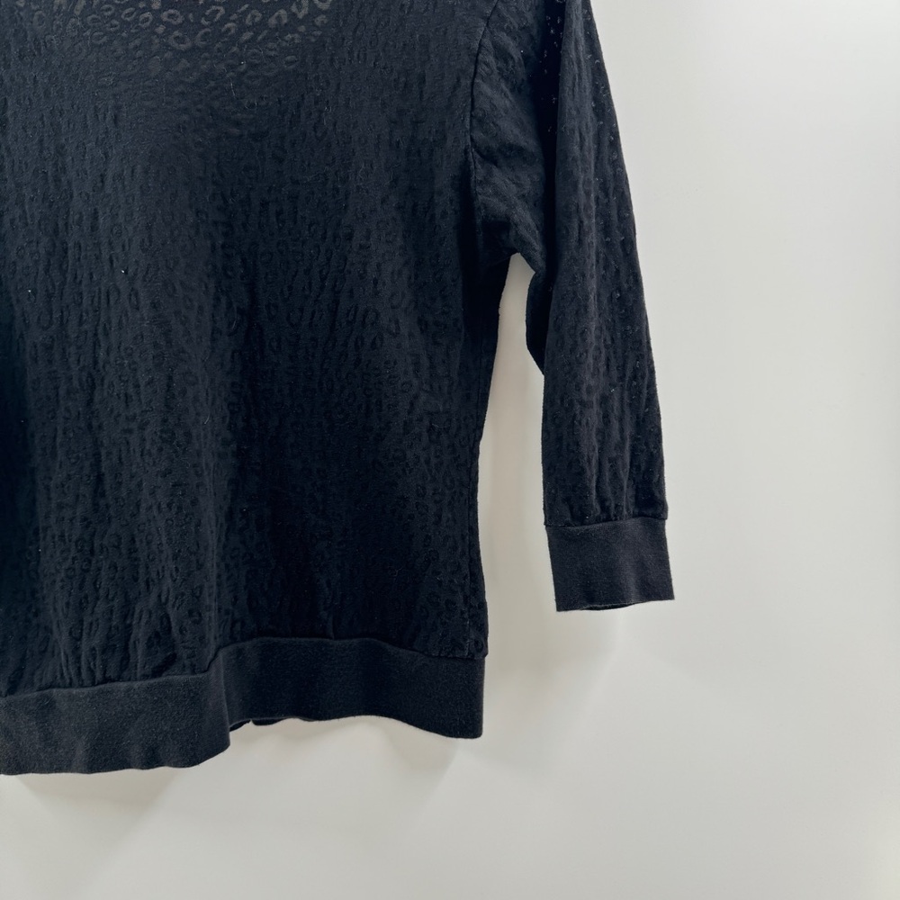 Mix Co Y2K Black Sheer Leopard Cardigan – Women’s Medium - Picture 7 of 7